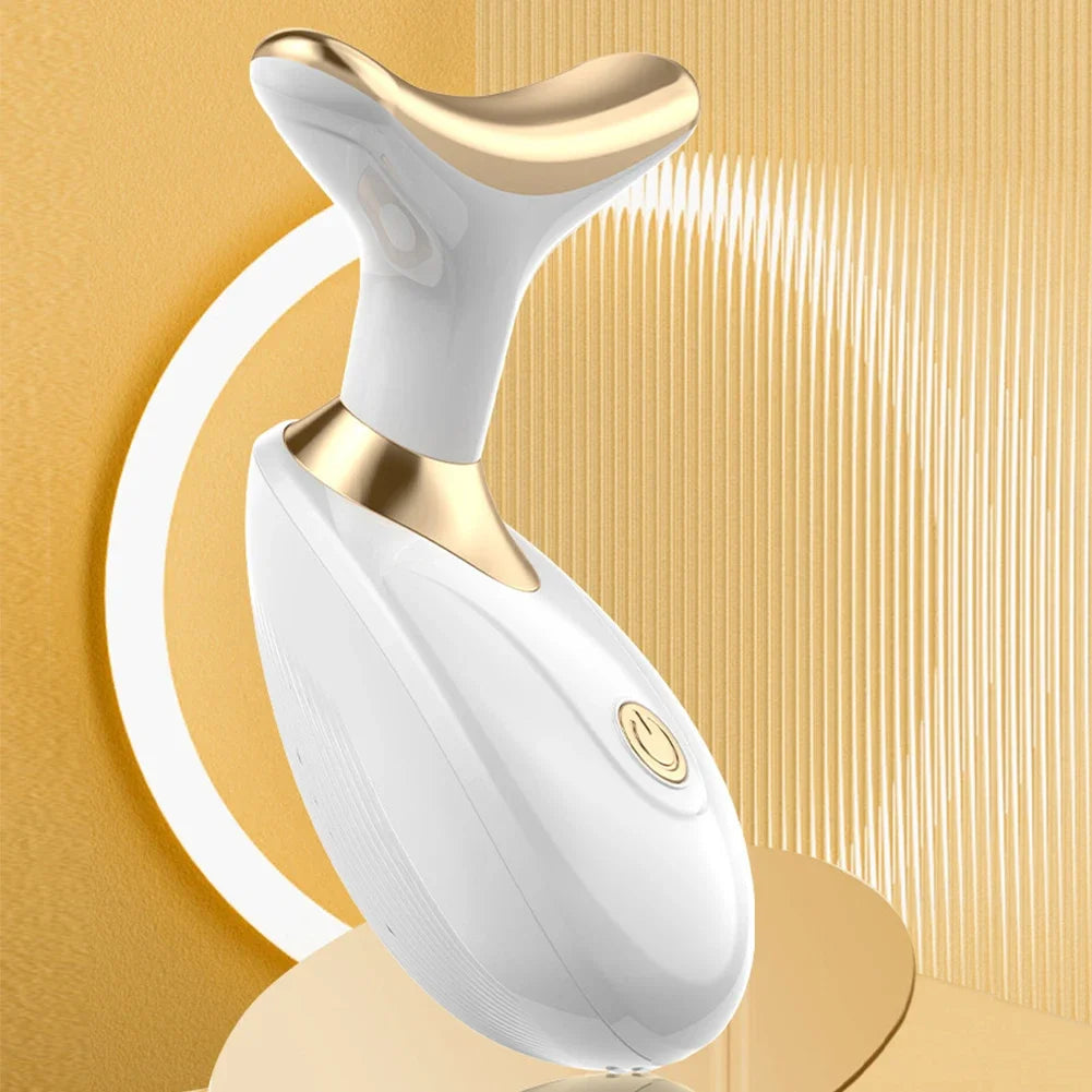 masajeador facial y de cuello con microcorriente