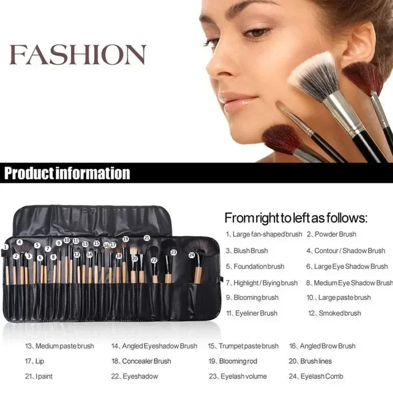 Set de Brochas de Maquillaje 24 Unidades