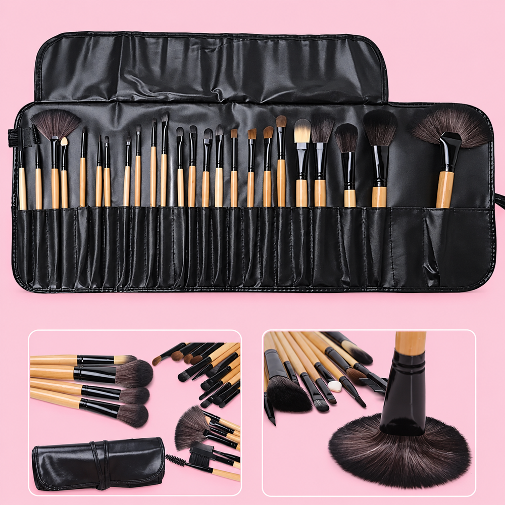 Set de Brochas de Maquillaje 24 Unidades