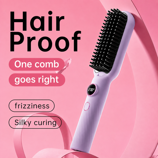 Digital Portable Hair Straightening Brush