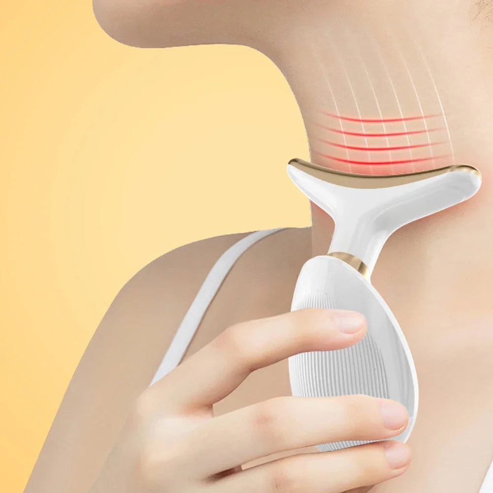 masajeador facial y de cuello con microcorriente