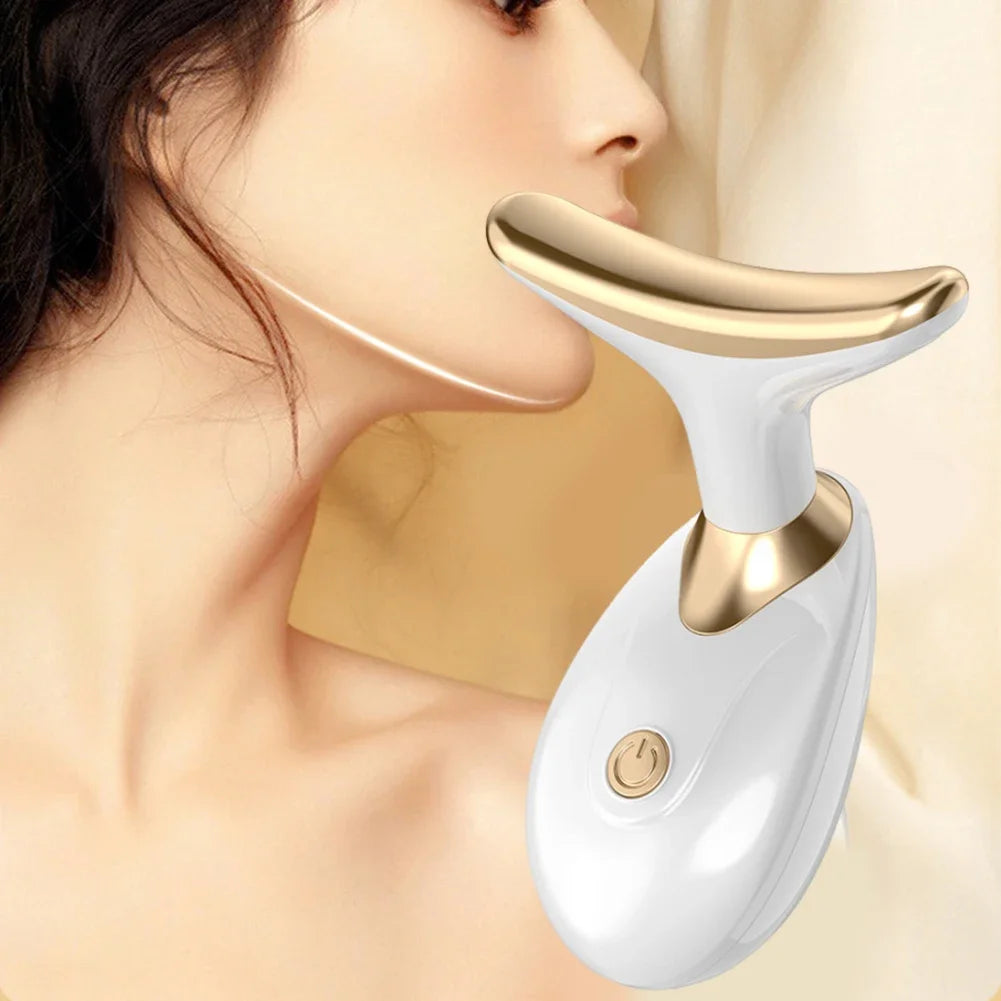 masajeador facial y de cuello con microcorriente