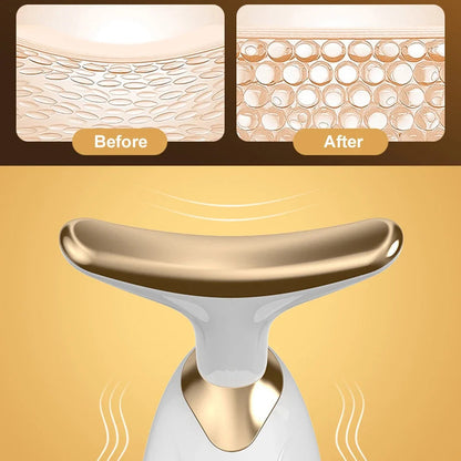masajeador facial y de cuello con microcorriente